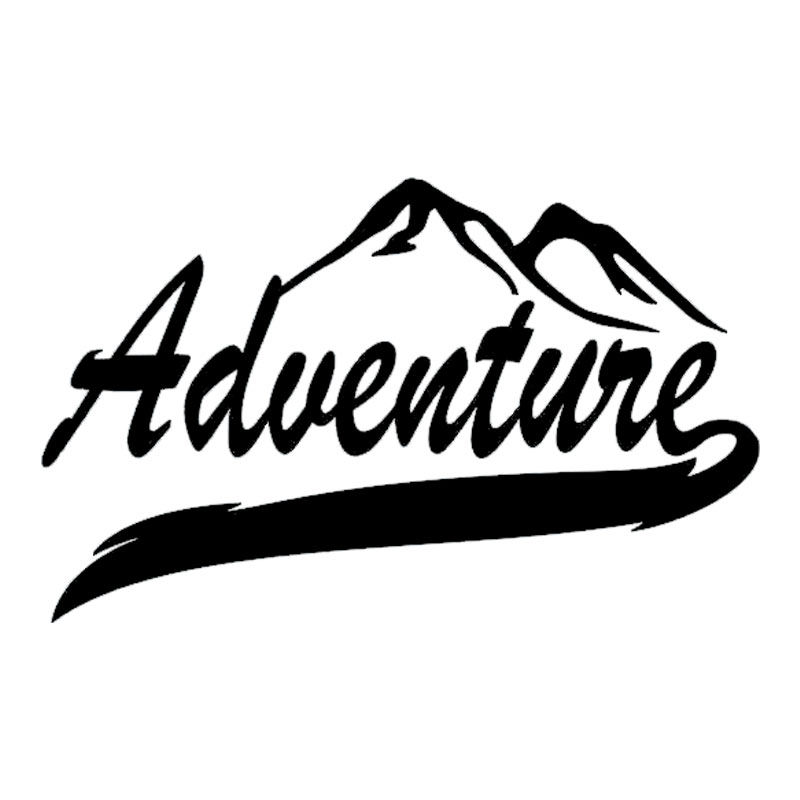 Outdoor Adventure Words - Araba Sticker komik macera kamp Hiker
