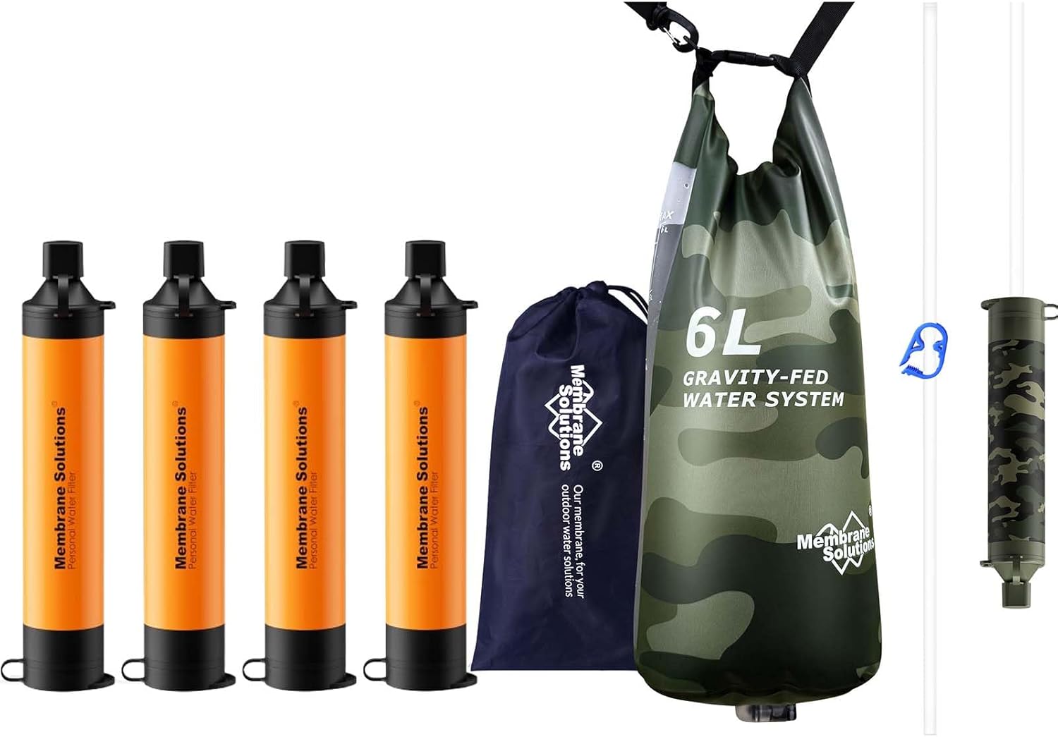 Water Filter Straw - Pro 6L Camo Gravity Su Filtresi,