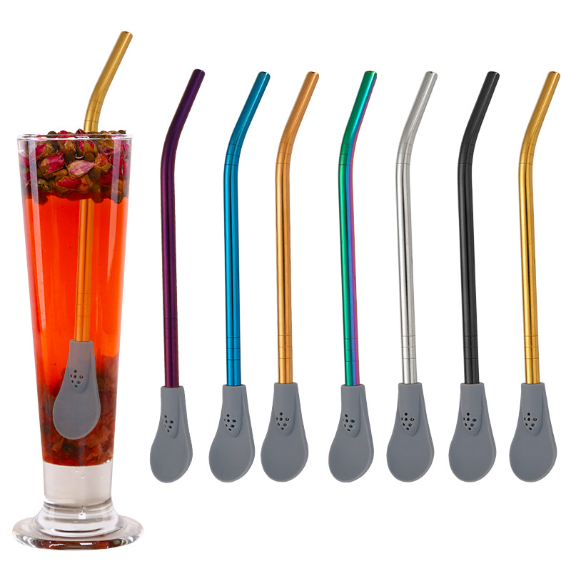 Water Filter Straw - Ayrılabilir filtre saman paslanmaz çelik Silione