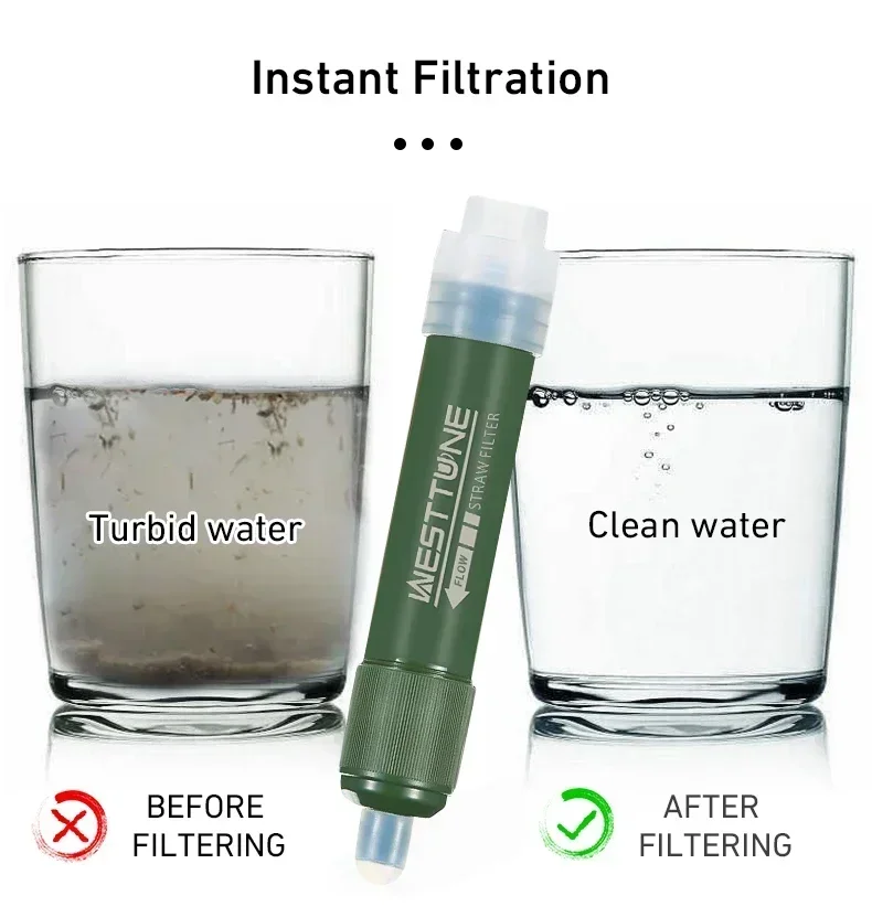 Water Filter Straw - Westtune Açık Mini Kamp Arıtma Su