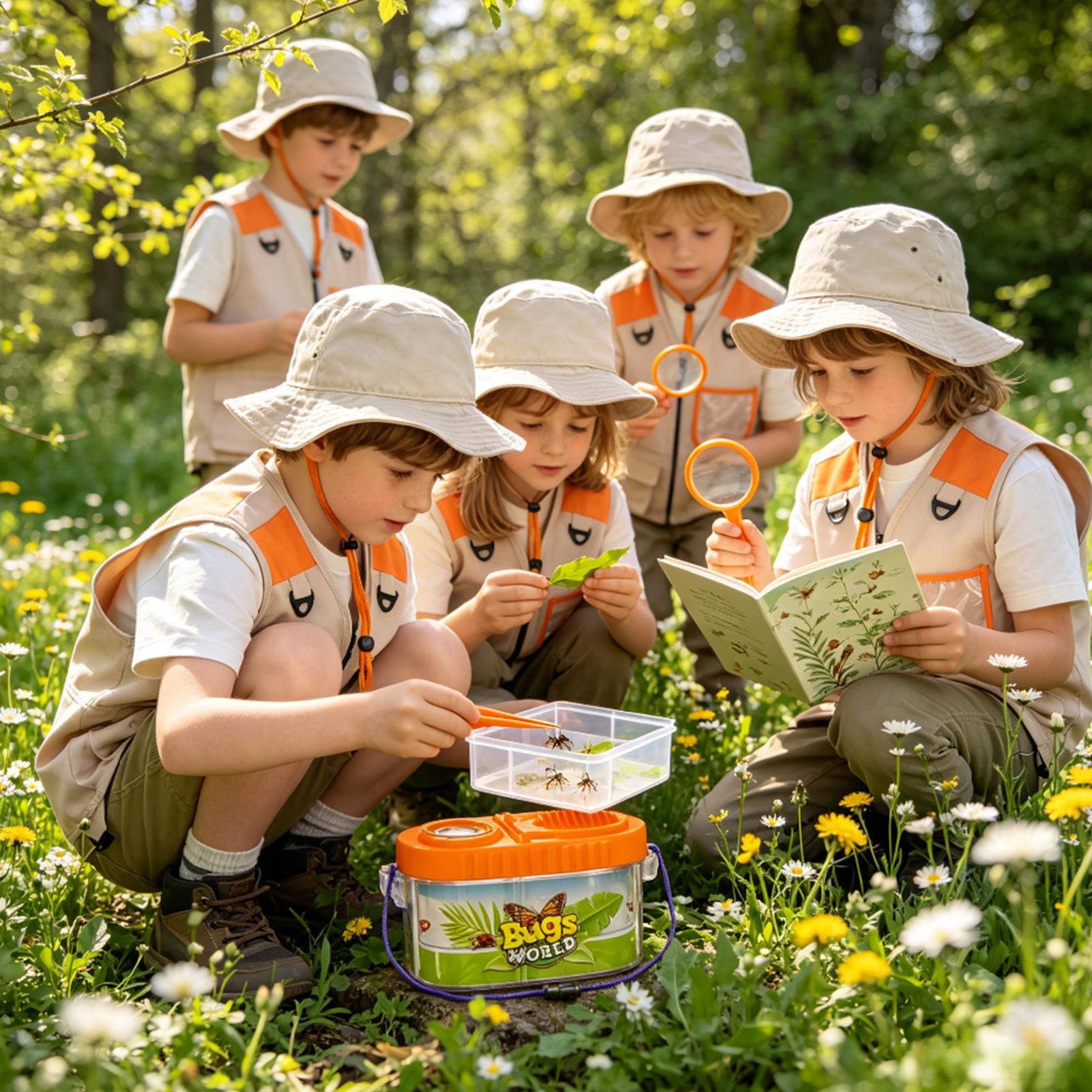 Outdoor Adventure Kit For Kids - Çocuk Macera Seti Büyüteçli Şapka Hafif