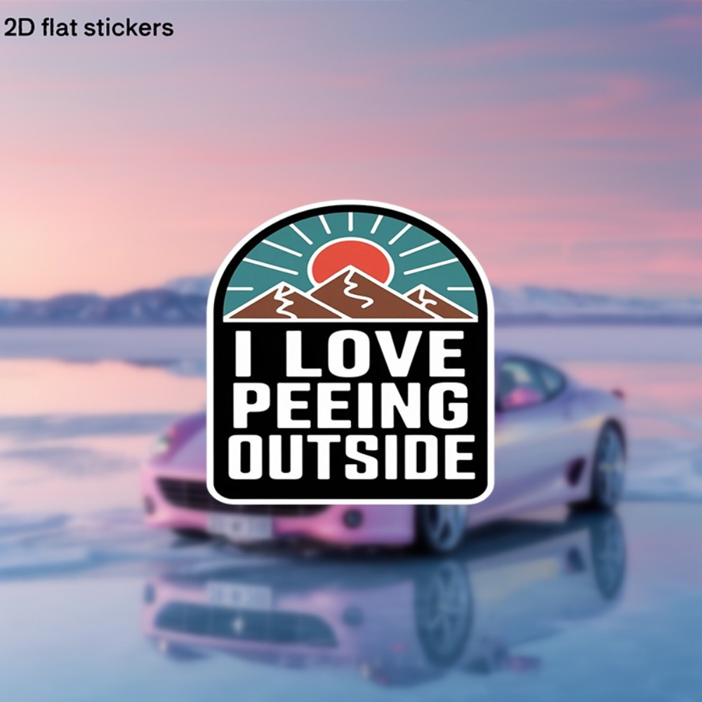 Outdoor Adventure Words - Dağ ve Tasarım Desenli Araba Çıkartmaları